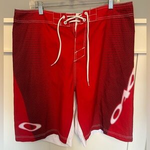 Oakley logo gradient swim shorts